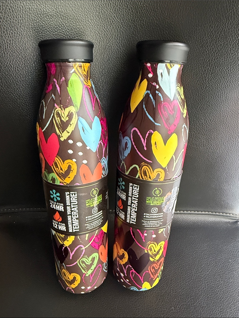 TAL Double Wall Insulated Stainless Steel Modern Water Bottles in a 20-ounce